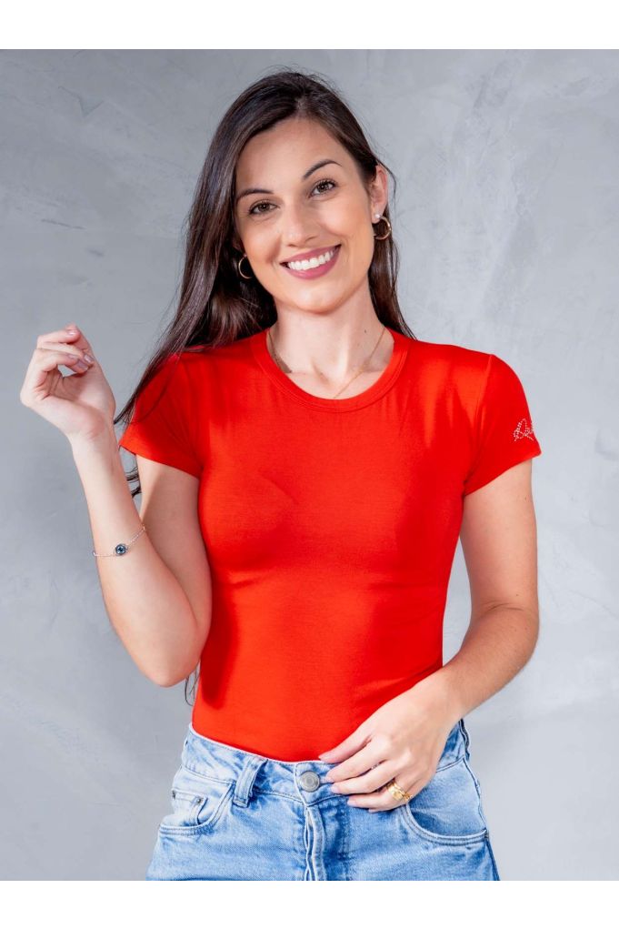 look camisa vermelha feminina