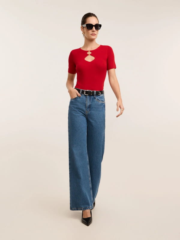 camisa vermelha casual