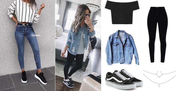 estilo com tênis preto