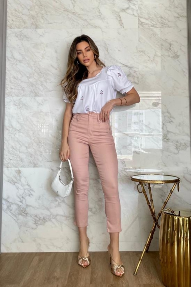 blazer com calça jeans feminino