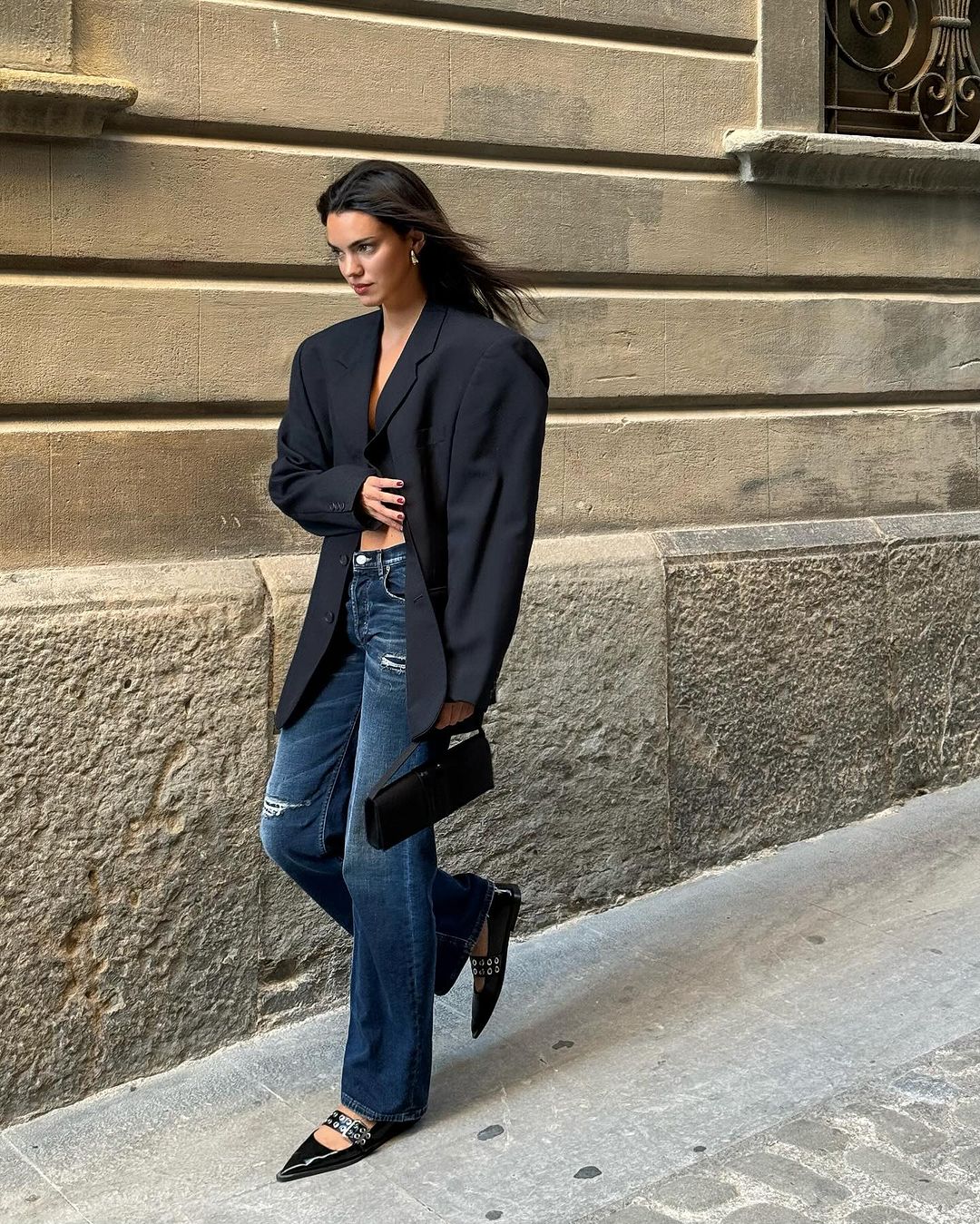 blazer com calça jeans feminino