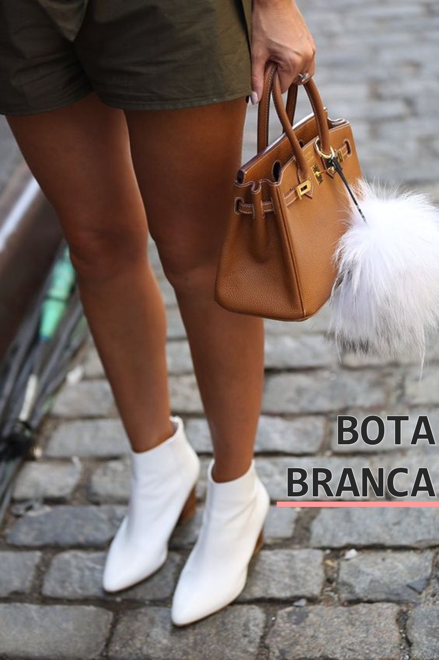 bota branca salto bloco