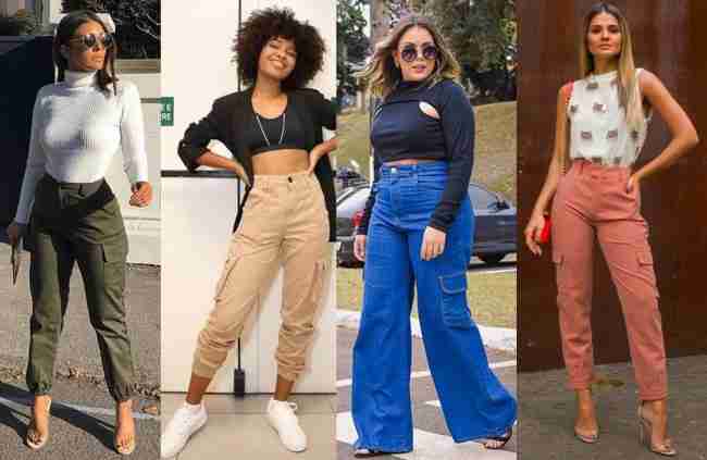looks calça cargo elegante