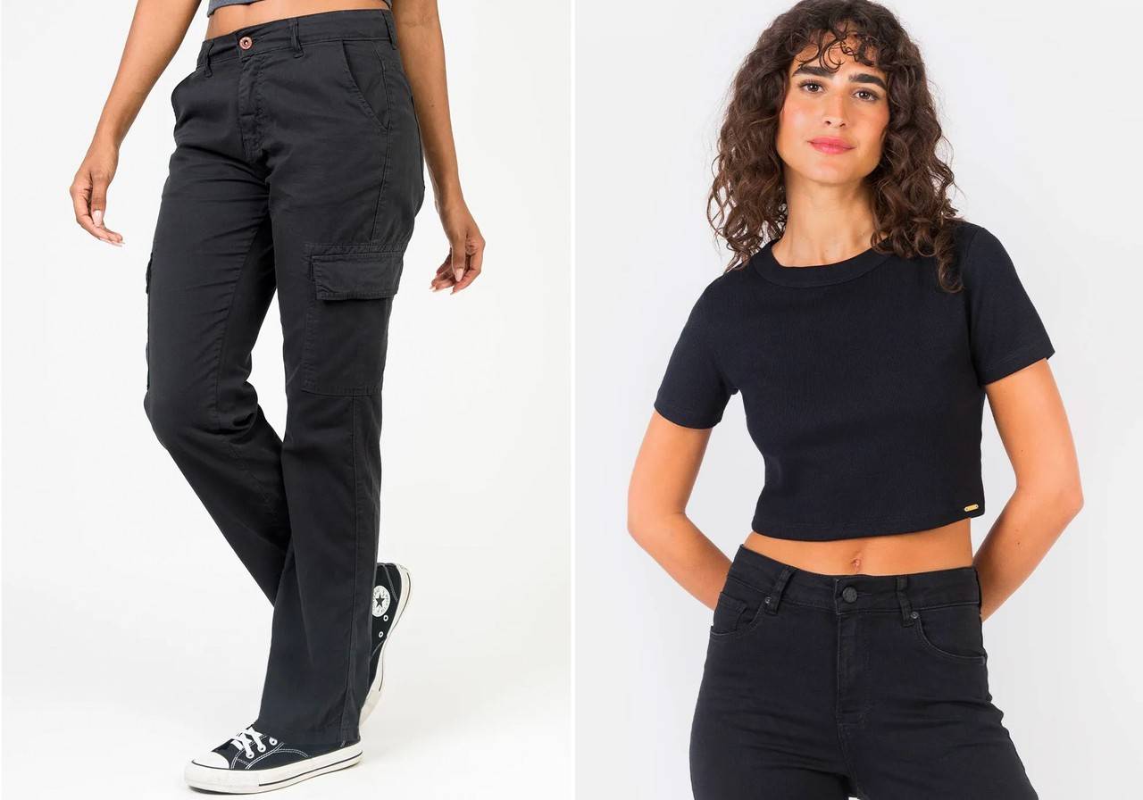 combinações calça cargo