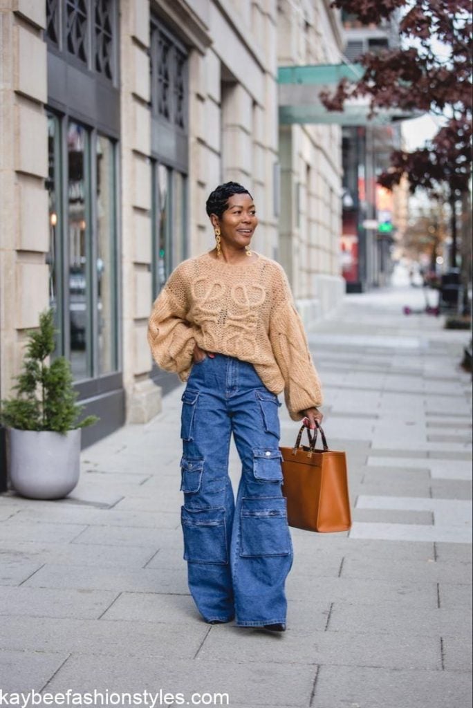 calça cargo feminina mom
