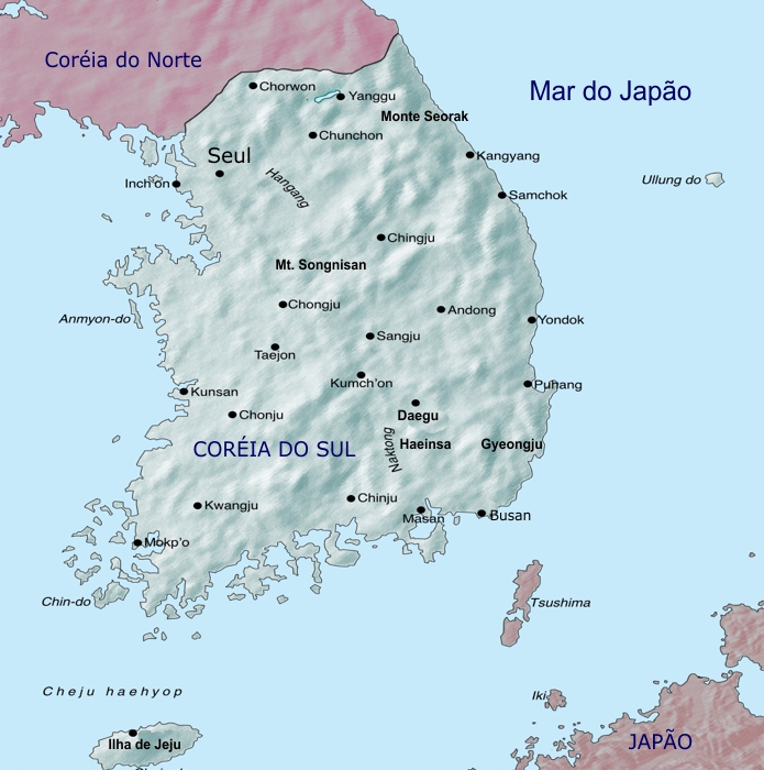 geografia da península coreana