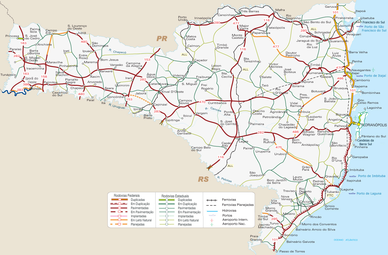 cidades de Santa Catarina para visitar