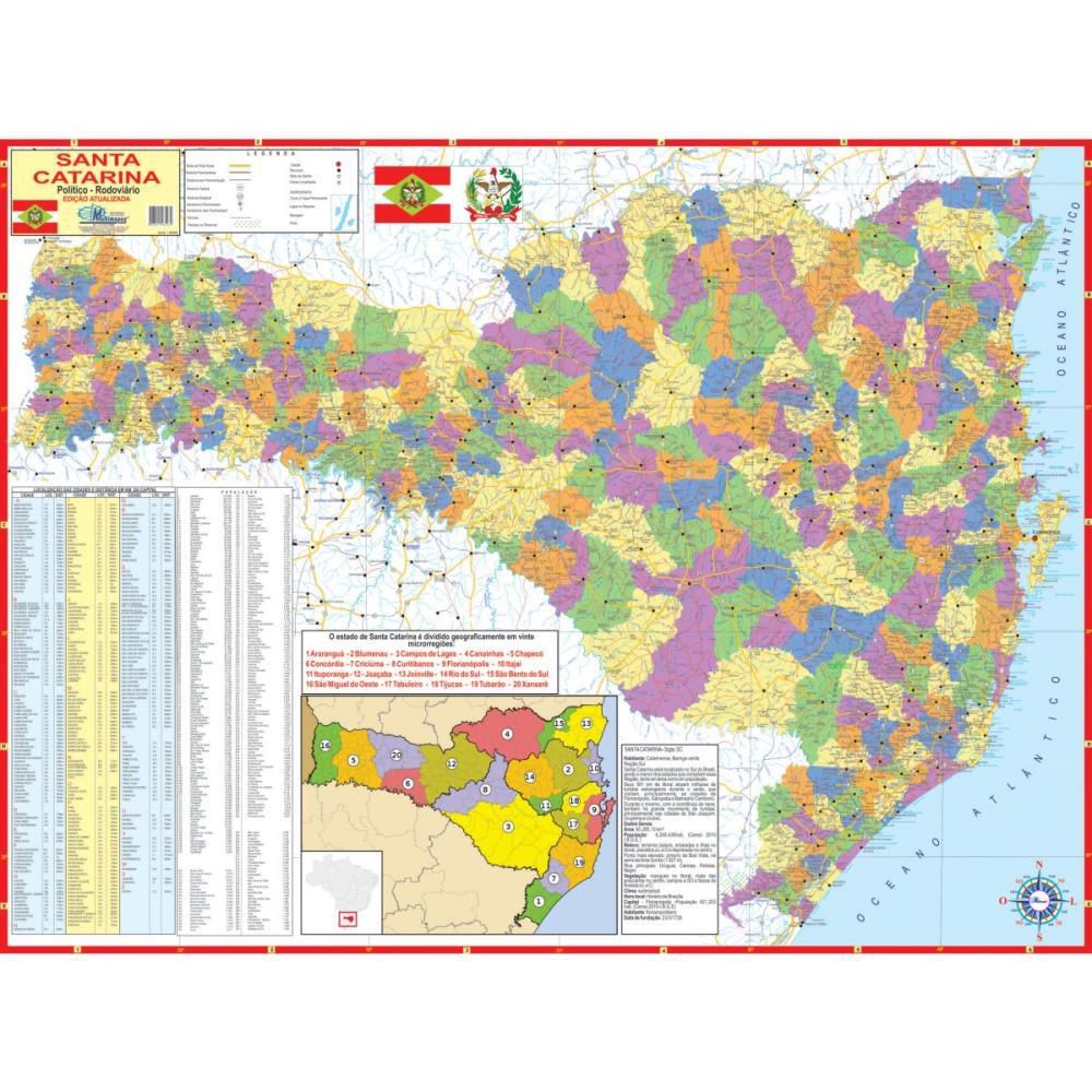 população municípios Santa Catarina