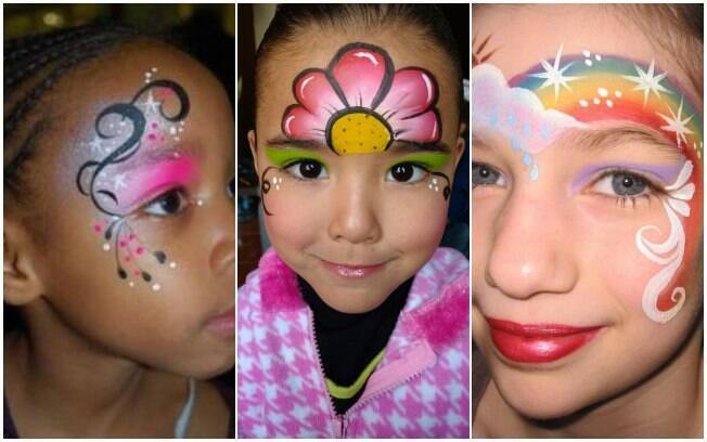 maquiagem carnaval infantil glitter