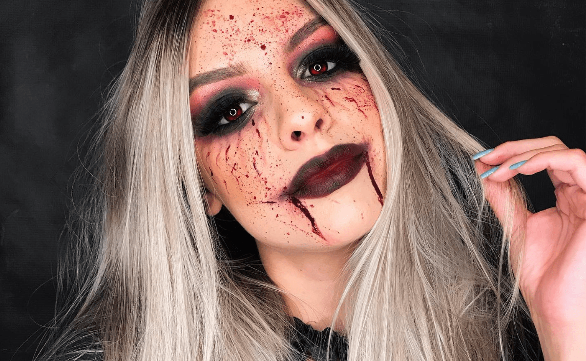 maquiagem vampiro simples