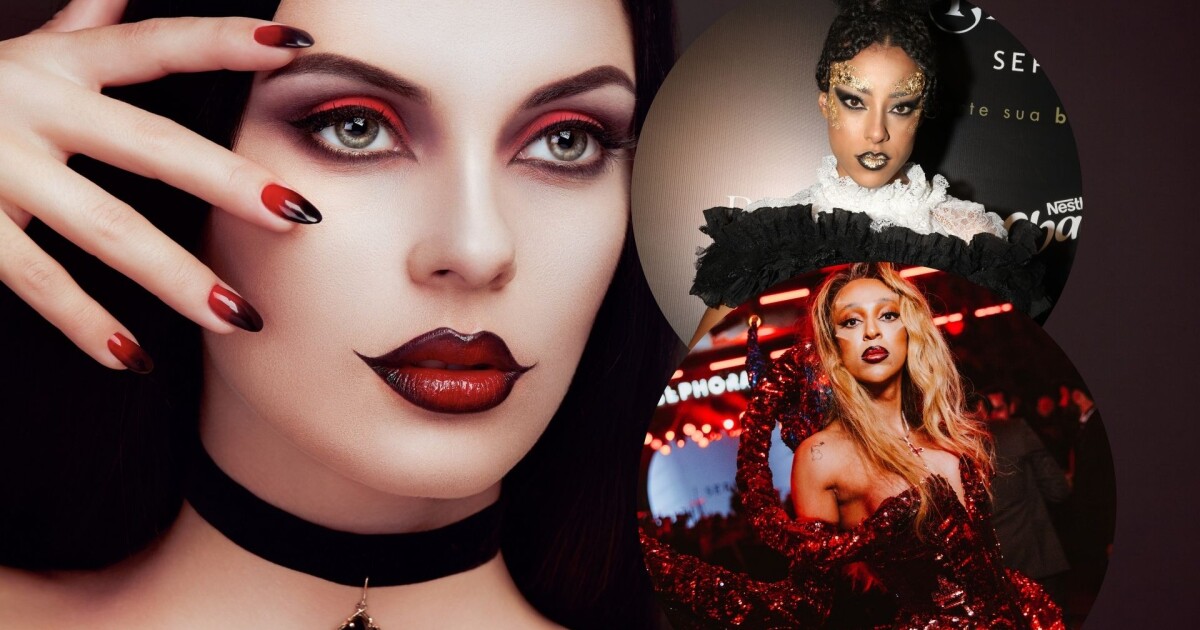 maquiagem de vampiro com maquiagem comum