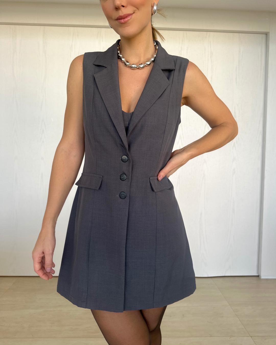 colete feminino alongado