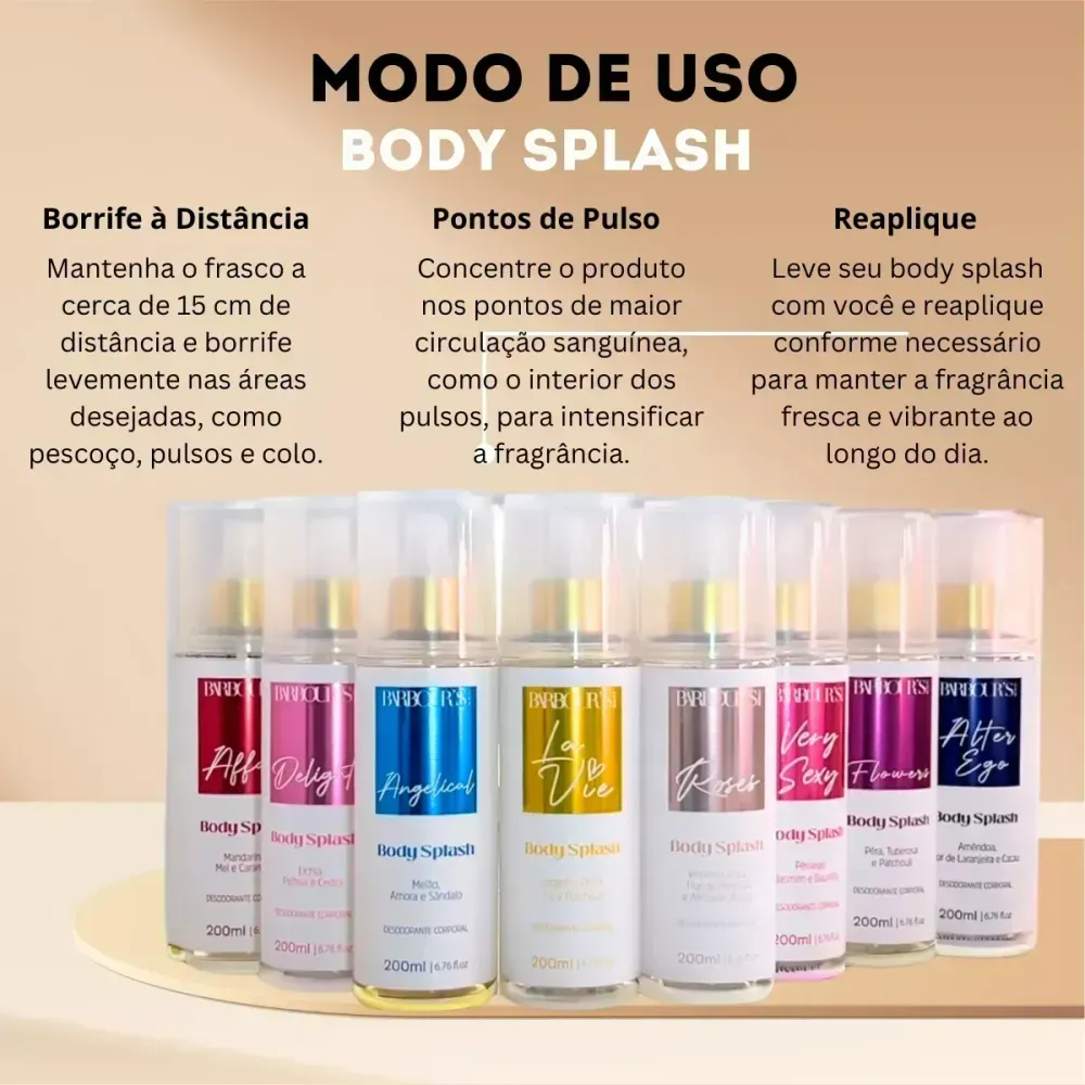 body splash com notas de baunilha