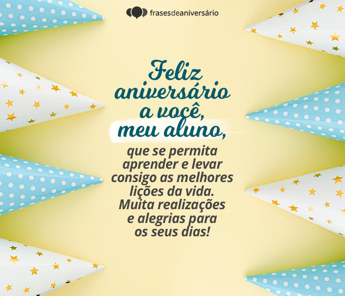 parabéns para estudante