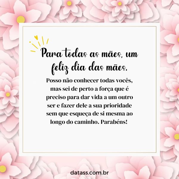 mensagem dia das mães curta e linda
