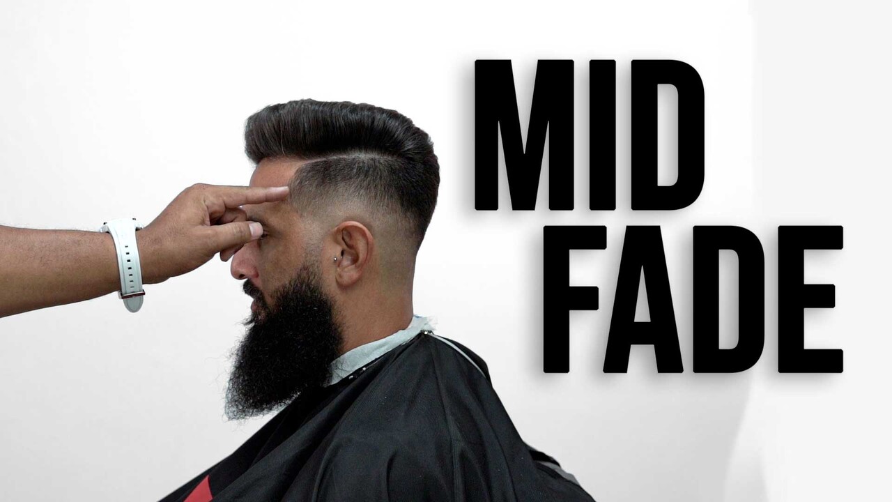 fade médio na nuca