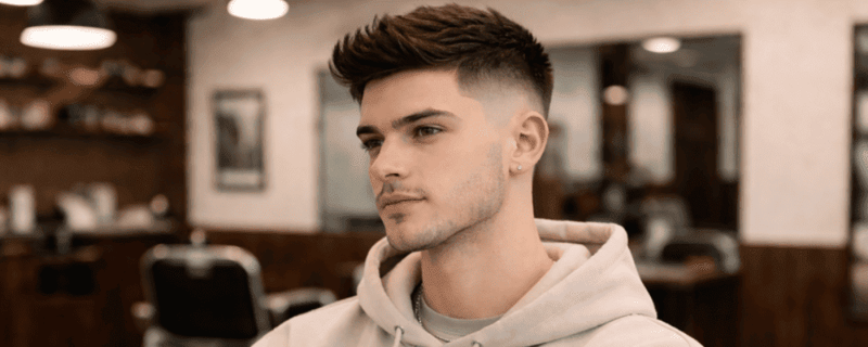 taper fade médio com V