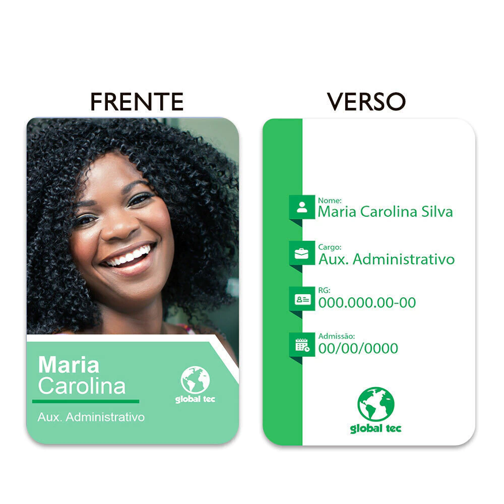crachá corporativo modelo