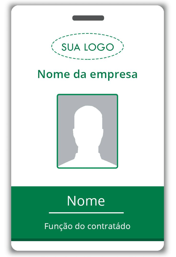 crachá corporativo modelo