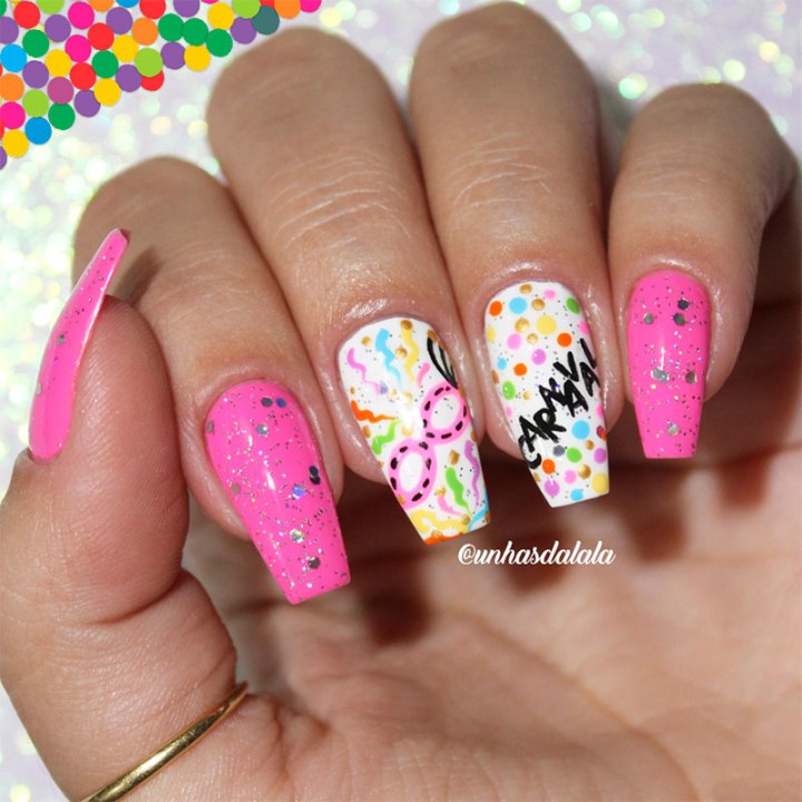 inspiração unhas carnaval