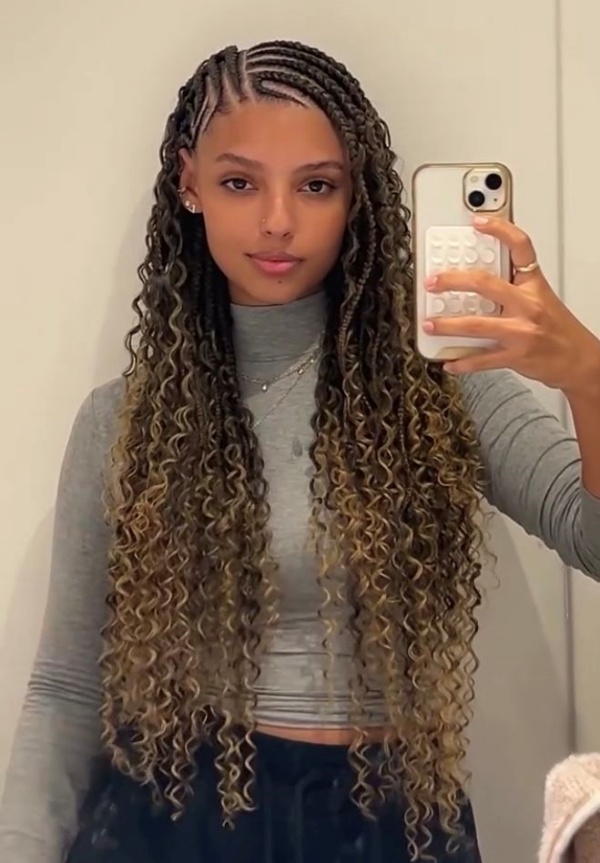 trança solta para cabelo curto