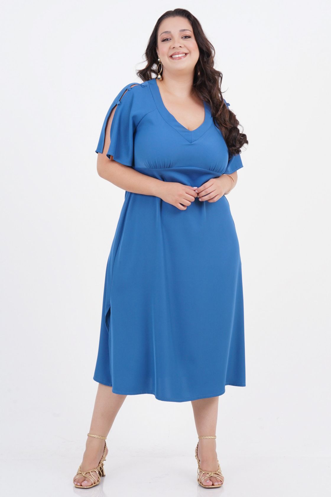 vestido midi três marias