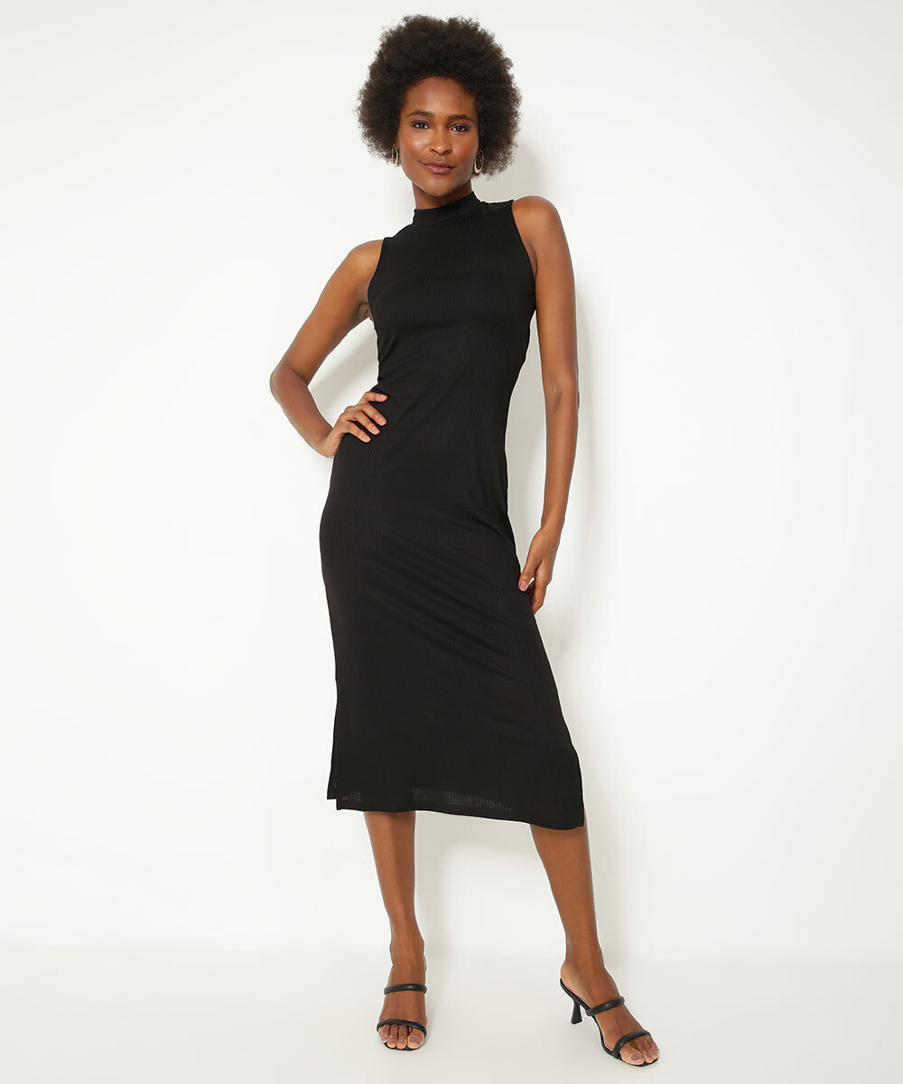 vestido midi alfaiataria