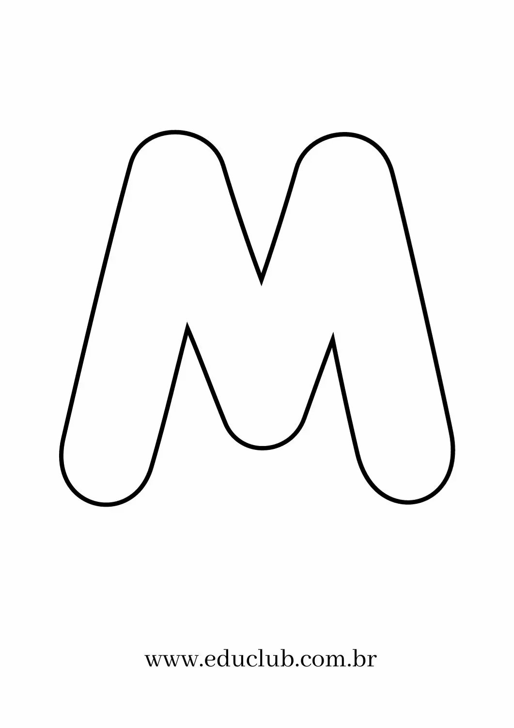 molde letra M para imprimir