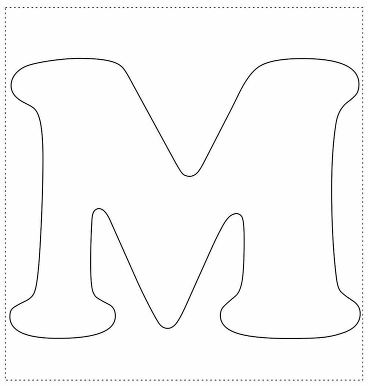 molde letra M minúscula