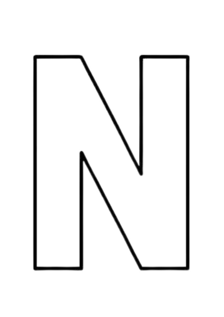 molde letra M para imprimir