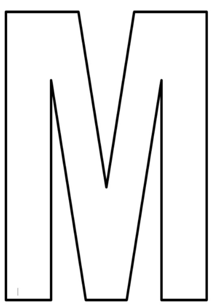 molde letra M para artesanato