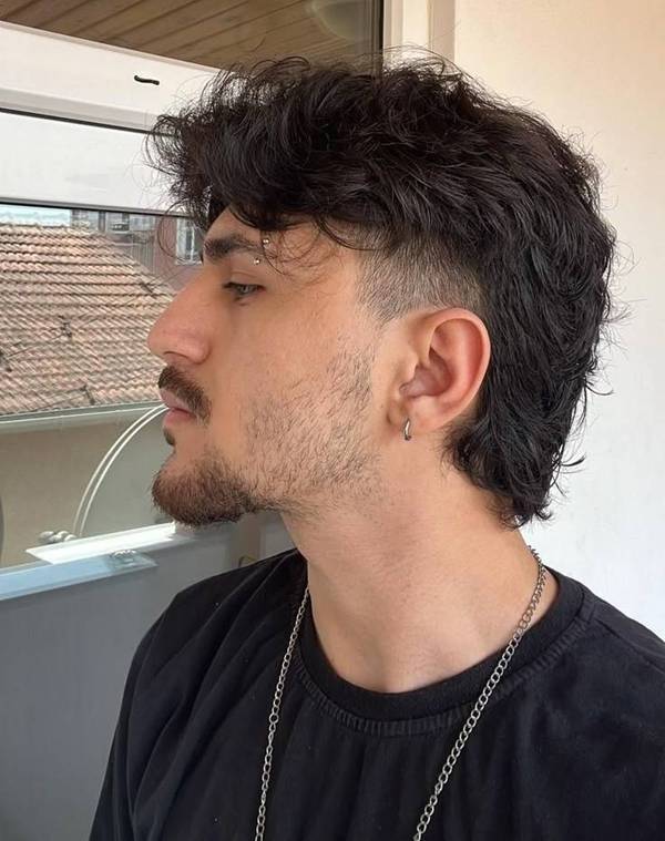 mullet cacheado