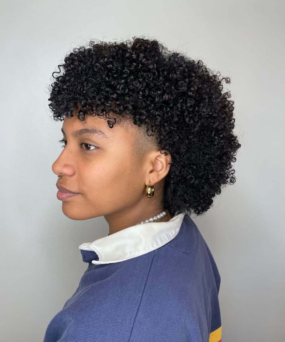 corte mullet com franja
