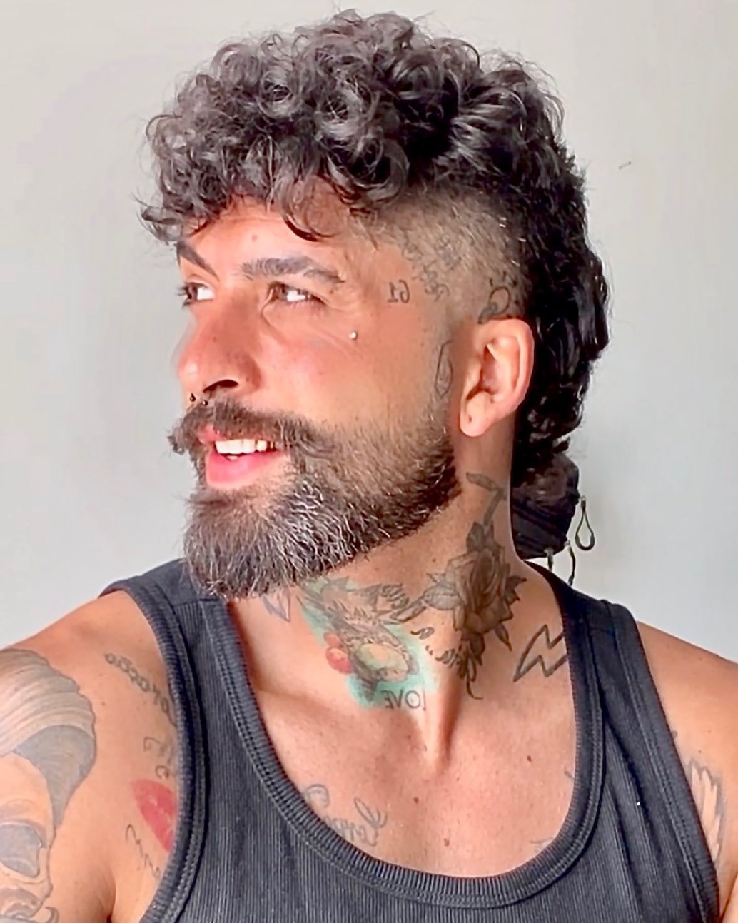 mullet soft cacheado