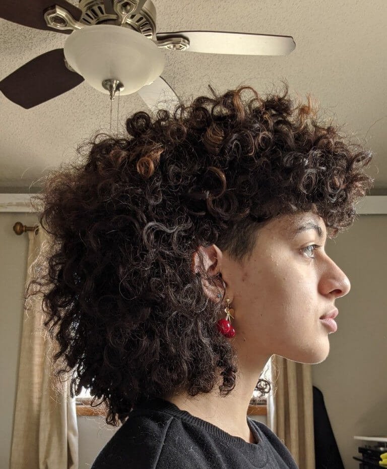 mullet curto cacheado