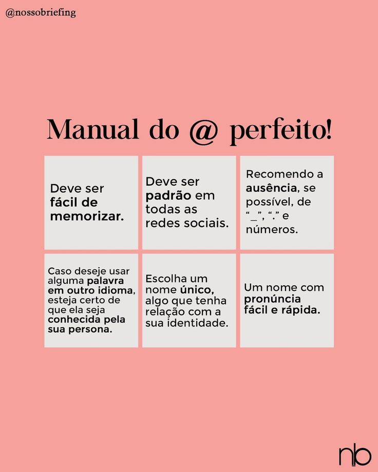 nome instagram