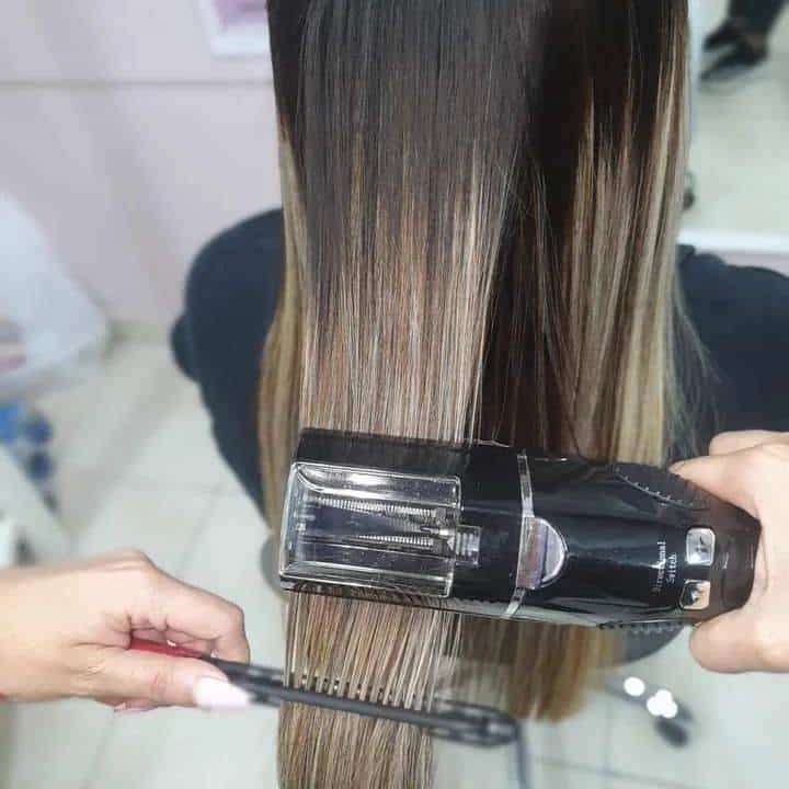 técnica de corte que não diminui o comprimento