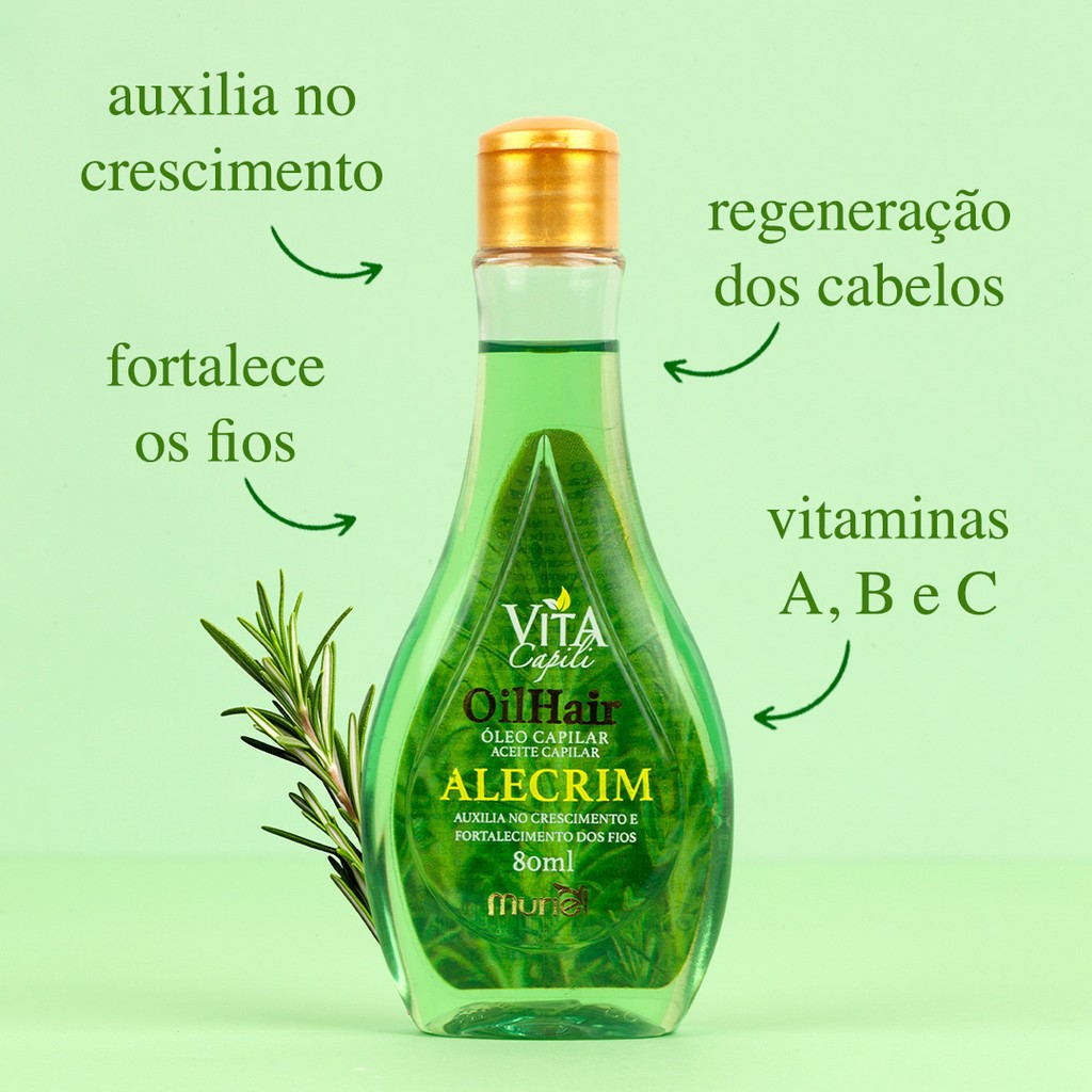 óleo de alecrim para cabelo branco