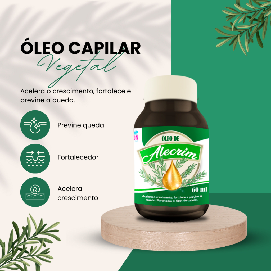 óleo de alecrim cabelo oleoso