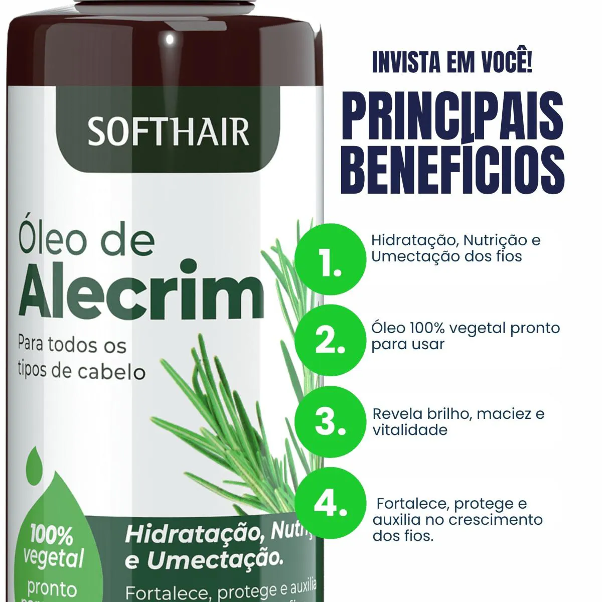 óleo de alecrim receitas capilares