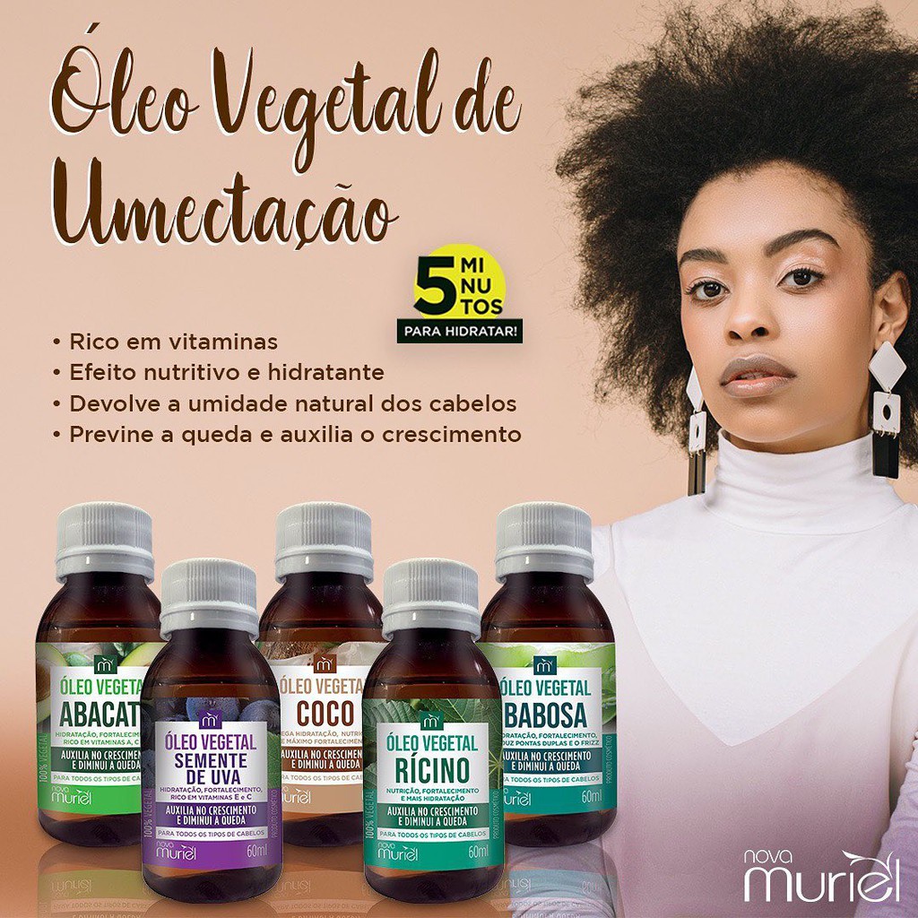 óleos vegetais para cabelo seco