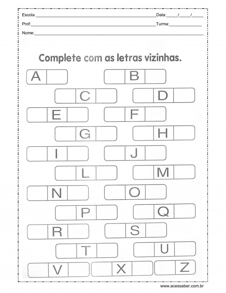 como ensinar o abecedário