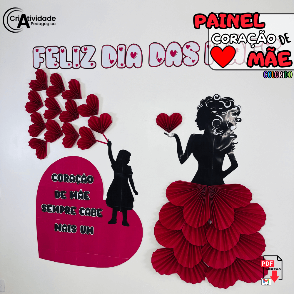 Ideias de painel para escola Dia das Mães