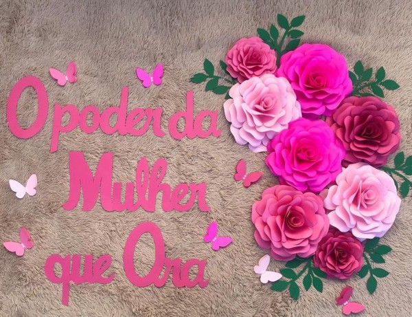 painel de flores dia das mães igreja