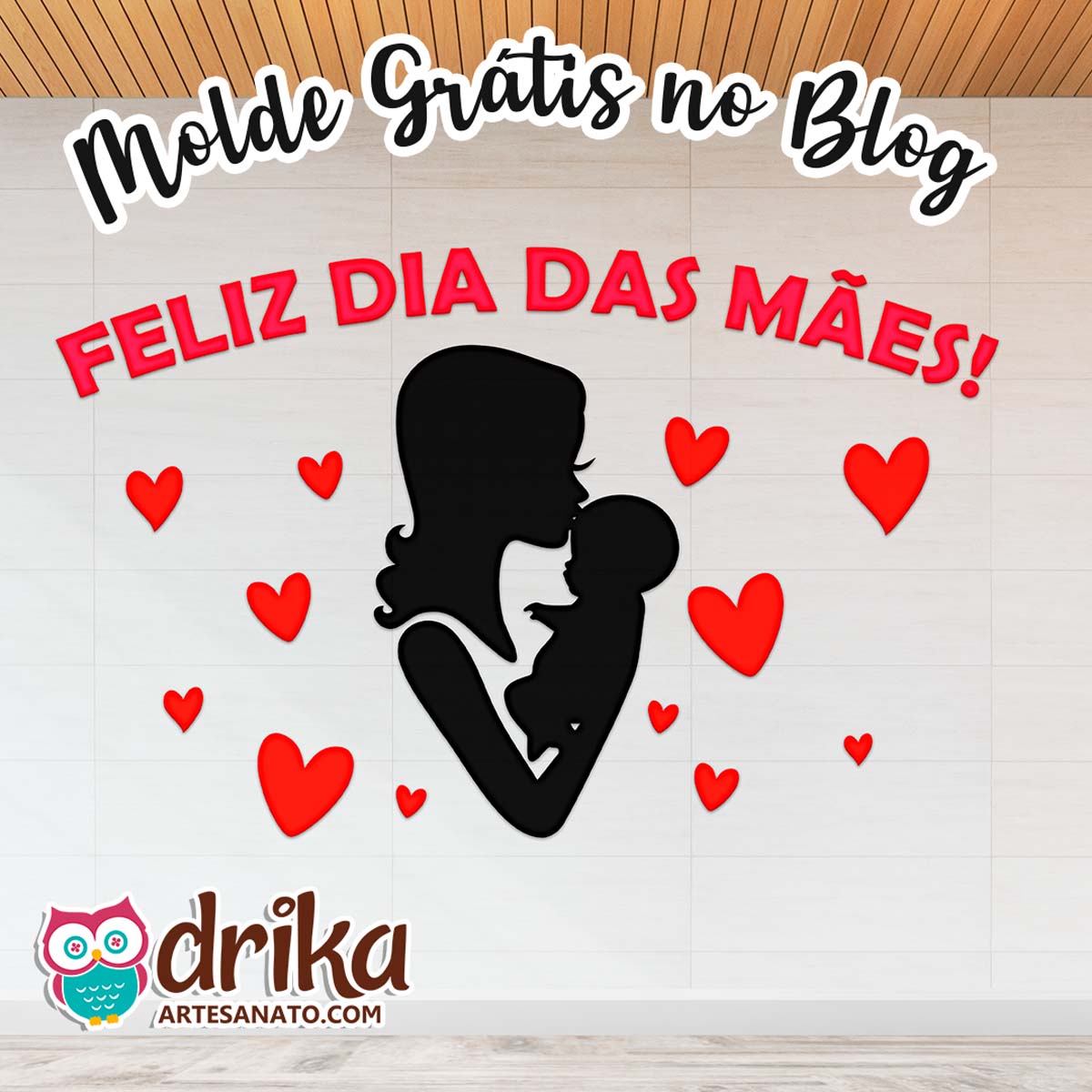 painel fotográfico dia das mães