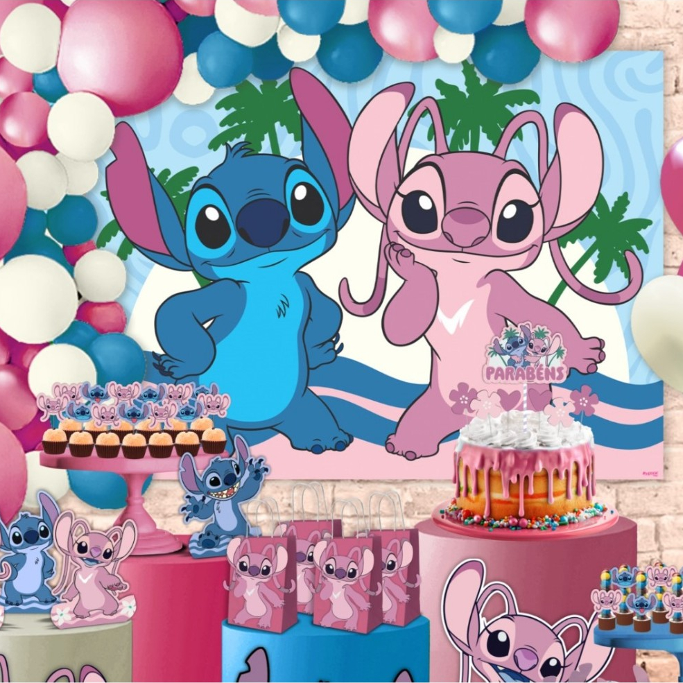 painel decorativo stitch infantil