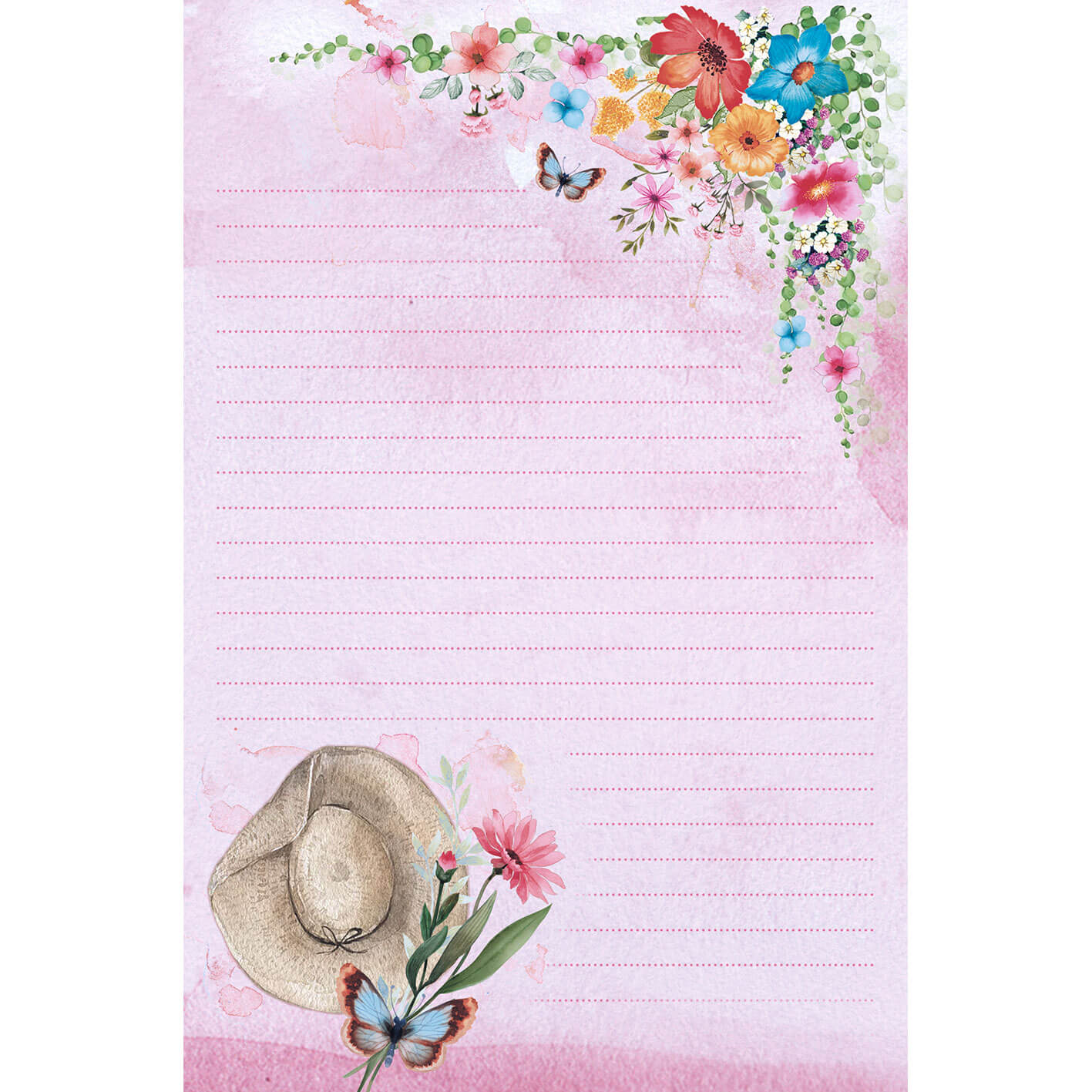 papel de carta floral