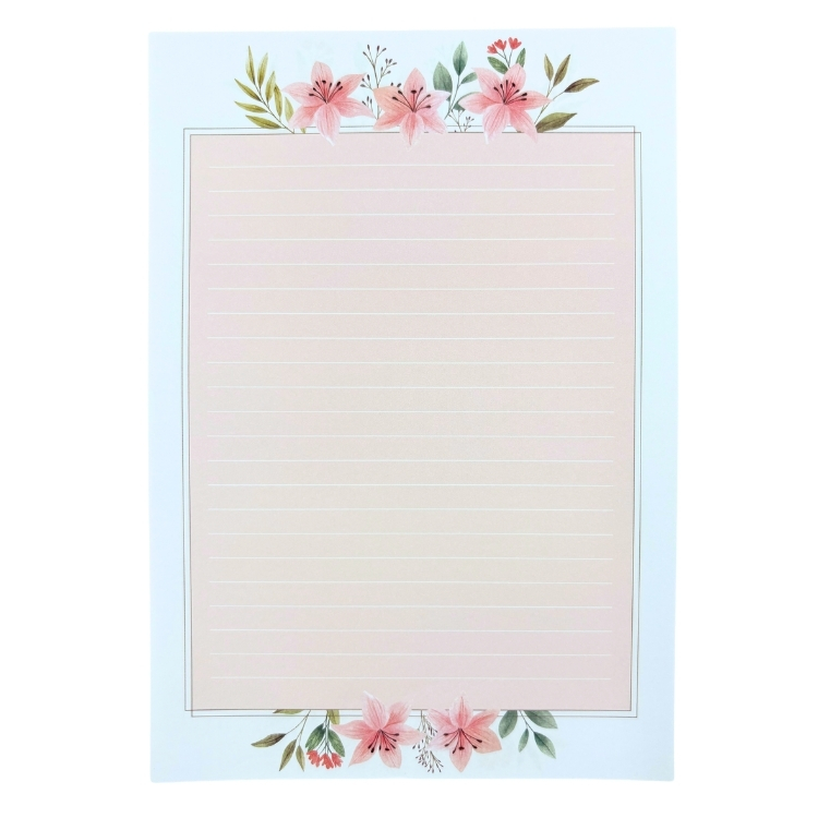 papel de carta com linhas