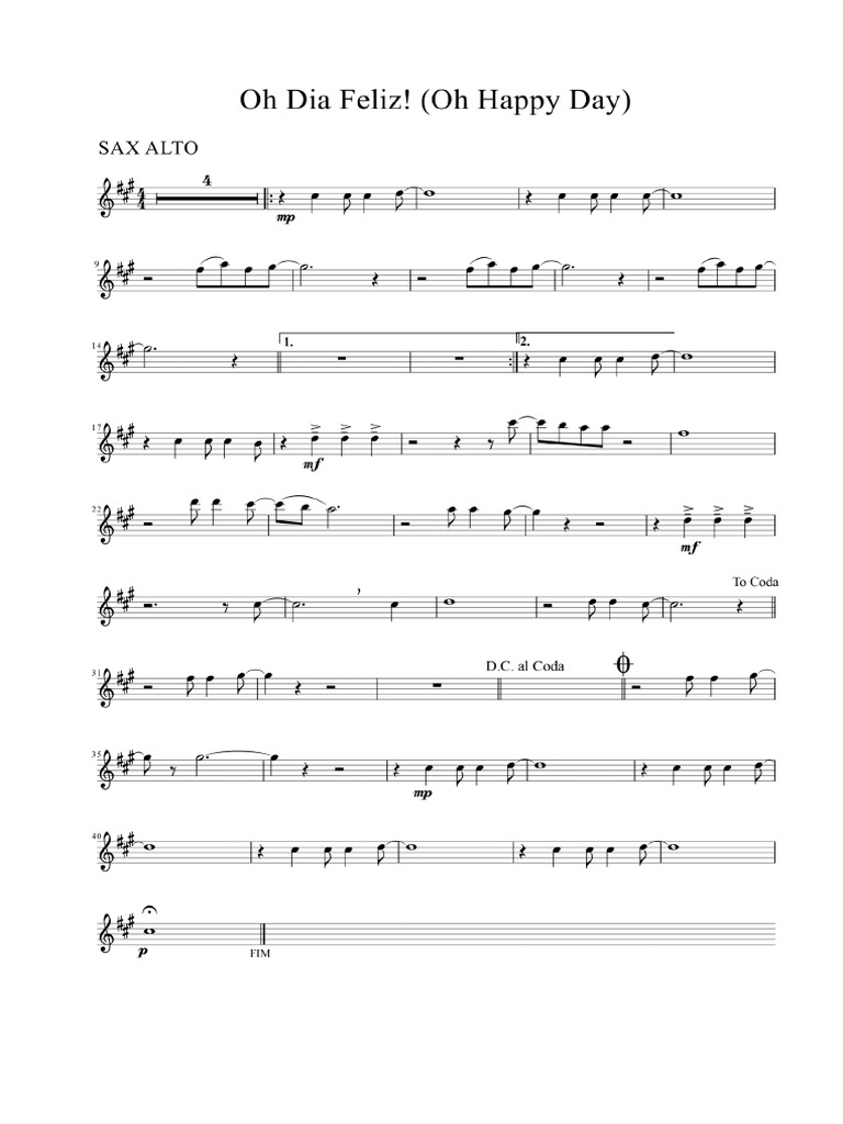 partitura sax alto cifras