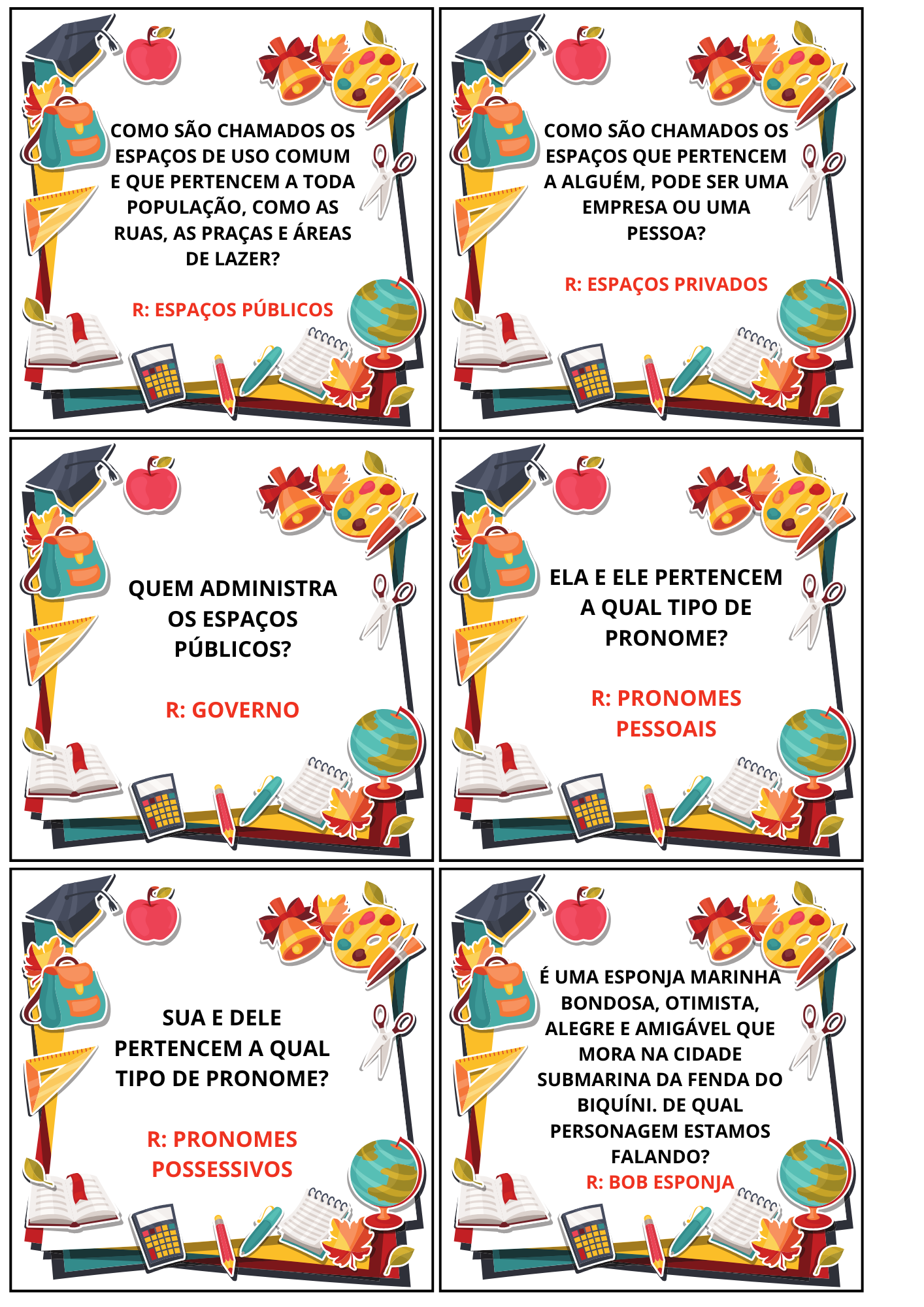 perguntas e respostas para gincana